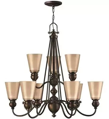 	 	 	  Lampa wisząca MAYFLOWER kol. STARY BRĄZ (HK/MAYFLOWER9) - Hinkley - Elstead Lighting - żyrandol