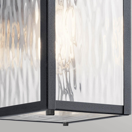 Mała latarnia naścienna Cappanna - 1 źródło światła - Strukturalna czerń (KL-CAPPANNA-S-BKT) - Elstead Lighting