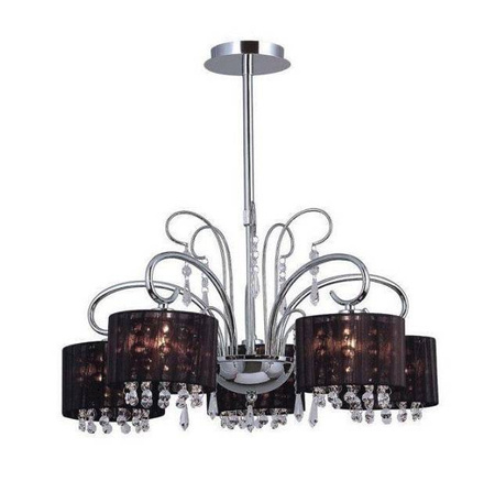 Lampa wisząca Span kol. czarny (MDM1583/5) Italux - żyrandol