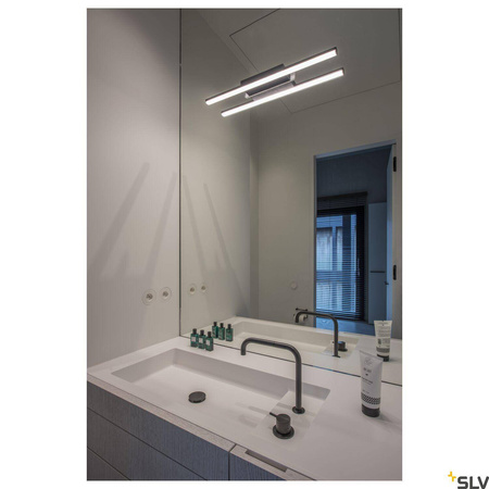 GLENOS® 60, lampa nad lustro LED indoor, kolor czarny, przełącznik CCT 3000/4000K (1003506) - SLV
