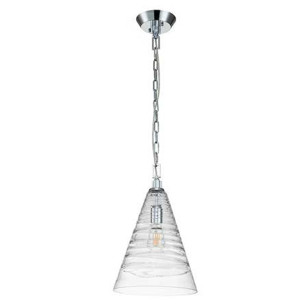 Lampa wisząca Elmore - 1 źródło światła - Polerowany chrom (QN-ELMORE-P-PC) - Quintiesse