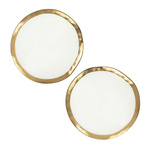 KARE komplet 2 talerzy BELL 38 cm         biało-złoty (60497) - Kare Design