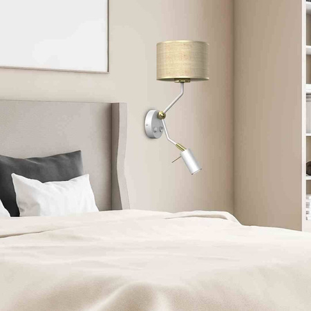 Kinkiet MARSHALL WHITE / RATTAN (MLP7483) - Milagro
