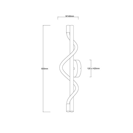 Kinkiet Meleca czarny LED CCT (LP-2345/1W BK) - Light Prestige