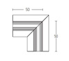 TRIMLESS CORNER CONNECTOR VERTICAL BLACK (2083B-C1 Zambelis) - Zambelis