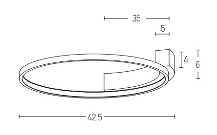 CEILING LIGHT 25W 3000K ALUMINUM&SILICON -DIMMABLE SANDY BLACK BODY (2074 Zambelis) - Zambelis