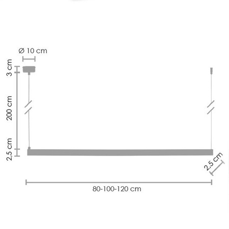 Lampa wisząca BEAM-100 LED (ST-8960-L100 titan) - Step Into Design
