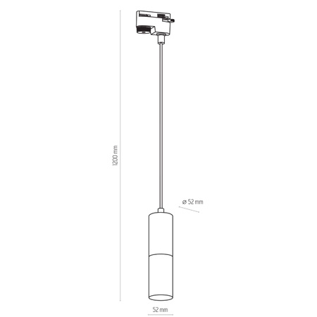 Oprawa wisząca na szynoprzewód TRACER BLACK/GOLD 1 PŁ (4403) - TK Lighting