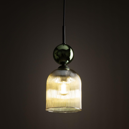 SOPHIA GREEN COGNAC LAMPA WISZĄCA 1XE14 (11146) - TK Lighting