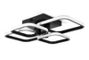 Lampa Dekoracyjna 72W Czarna 4 Kwadraty + pilot DL-C02 QUATRO - DomenoLED