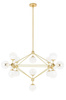 Lampa wisząca PLANETARIO 15 GOLD złota - klosze szronione (MD10230G-15.BRASS) - King Home