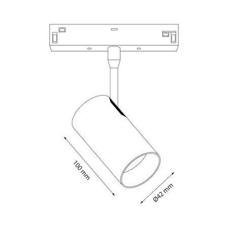 Reflektor na szynę Magnetic track 10mm 12W 3000-6000K (ML2178) - Milagro