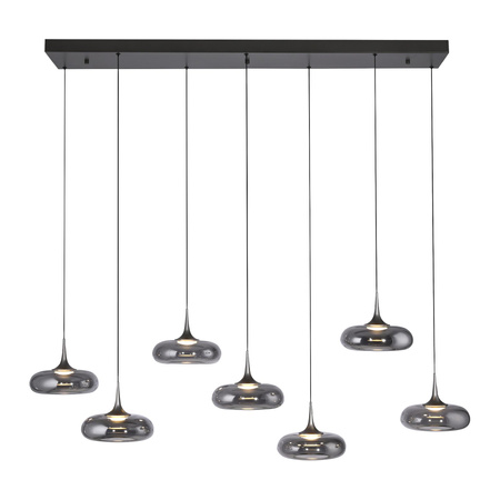 Ściemnialna lampa wisząca z płynną regulacją wysokości POSH SZARA (15695-15) - Paul Neuhaus