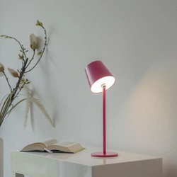 Przenośna, ładowana lampa stołowa BOTERIA  RÓŻOWY (19251-87) - Paul Neuhaus