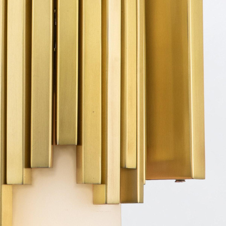 Kinkiet Marvele - 2 źródła światła - Postarzany mosiądz (MARVELE-2WB-AB-OPAL) - Elstead Lighting