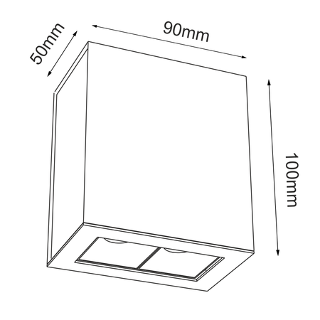 Plafon A - Glare 2 - Biały (100 mm) 4000K   (1036) - Brosline
