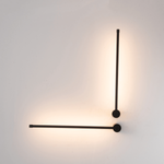 LED WALL LAMP 12W 3000K ALUMINIUM & PC BLACK (20114 Zambelis) - Zambelis