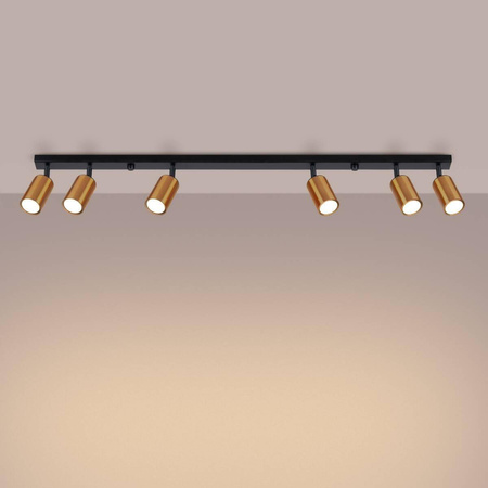 Plafon WINX 6L czarny/miedź (SL.1380) - Sollux Lighting
