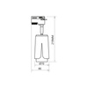 FLOWER WHITE CHROME TRACK 1xGU10 (ML0271) - Milagro
