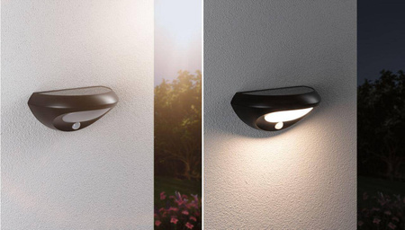Oprawa elewacyjna SOROVA LED solar PIR 3.5W 220lm 3000K IP44 antracyt tworzywo sztuczne (PL94856) - PAULMANN