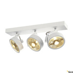 KALU, lampa ścienna i sufitowa, trzypunktowa, QPAR111, okrągła, kolor biały matowy, maks. 225 W (147321) - SLV