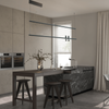 PENDANT LED LIGHT 2X7W + 20W 3000K MARBLE BLACK (23251 Zambelis) - Zambelis