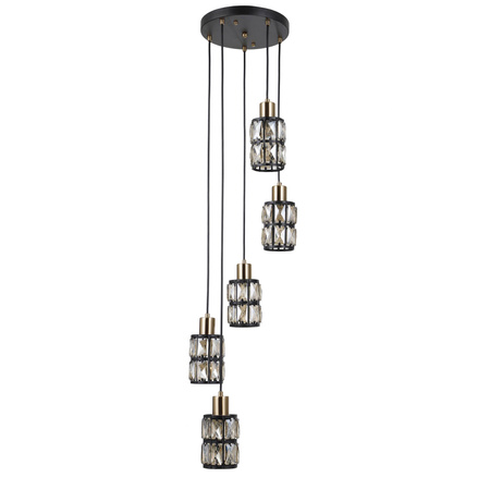 Lampa wisząca Menfi (PND-44236-5-BK-GD) - Italux
