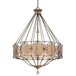 Lampa wisząca MARCELLA kol. BRĄZOWO-BEŻOWY (FE/MARCELLA4) - Feiss- Elstead Lighting - żyrandol