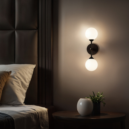 Kinkiet Ścienny AM205 2xG9 Czarny GARDA - DomenoLED