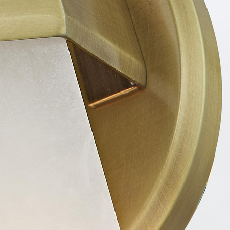 Alabastrowy kinkiet Valencia - 2 źródła światła - Vintage mosiądz (QN-VALENCIA-2WB-VBS-AR) - Quintiesse