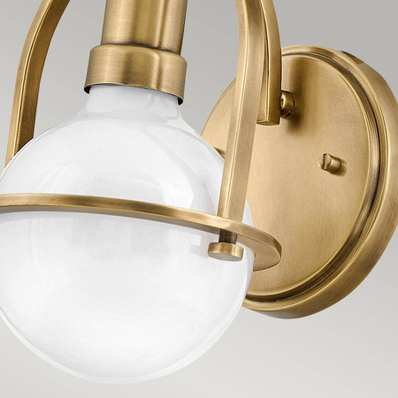 Kinkiet Somerset - 1 źródło światła - Opalowe szkło - Stary mosiądz (QN-SOMERSET1-HB) - Quintiesse