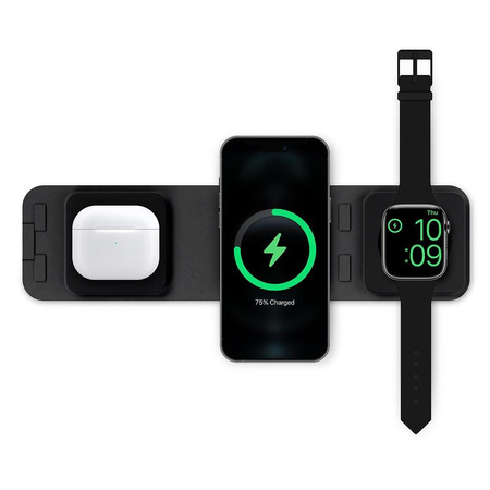 Ładowarka indukcyjna do jednoczesnego ładowania zegarka, słuchawek i smartfona Portable Magsafe Wallet 3w1 (LV0880) - LVN SYSTEM