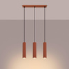 Lampa wisząca KARBON 3L ochra czerwona (SL.1632) - Sollux Lighting
