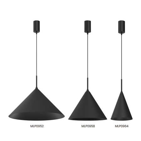 Lampa wisząca CAPITAL czarna Ø17cm (MLP0964) - Milagro