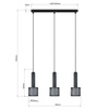 Lampa wisząca Amo czarna 3xE27 (LP-0702/3L BK) - Light Prestige