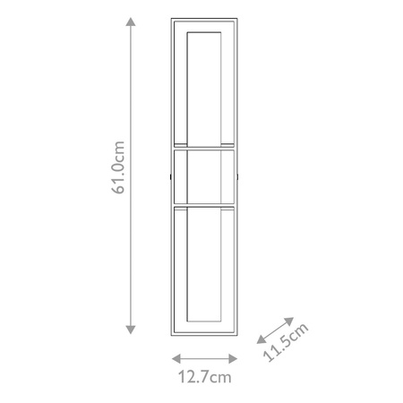 Duży kinkiet Blakley z alabastrowym kloszem Matowa czerń (QN-BLAKLEY-L-BK) - Quintiesse