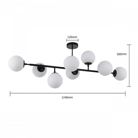 Dorado 8 lampa wisząca czarna (LP-002/8P BK) - Light Prestige