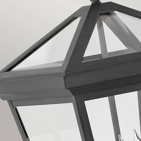 Duża latarnia naścienna Alford Place - 3 źródła światła - Czarna (QN-ALFORD-PLACE2-L-MB) - Quintiesse