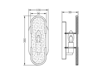 Lampa ścienna (kinkiet) Marmo (MOD099WL-01G3) - Maytoni