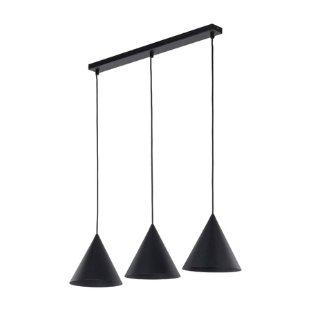 CONO BLACK LAMPA WISZĄCA 3 S LISTWA (10068) - TK Lighting