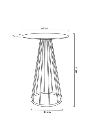Stolik barowy GLAM 60 biały (KH1201100129) - King Home