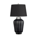 Lampa stołowa Bexley - 1 źródło światła - Czarna/ Polerowany nikiel (QN-BEXLEY-TL-BKPN) - Quintiesse