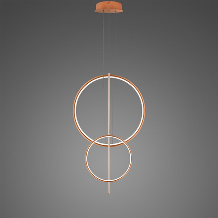 Lampa wisząca Linea No.5 60/40cm miedziana 3k (LA087/2P_60_40_100_3k_copper) - ALTAVOLA DESIGN