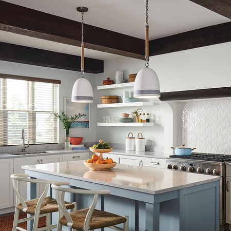 Lampa wisząca Nash - 1 źródło światła - Antyczny nikiel (HK-NASH-P-AN) - Elstead Lighting