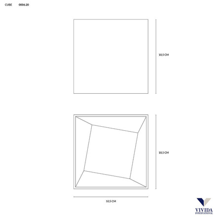 Lampa sufitowa CUBE (0006.20.BI) - Vivida