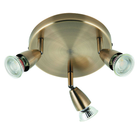 Lampa sufitowa Amalfi 3lt round antique brass 35W (60997) - Saxby