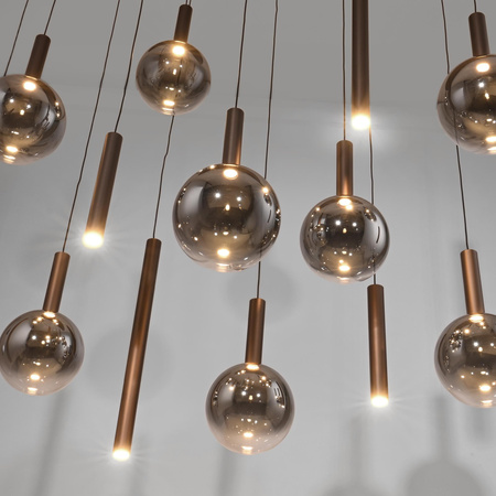 BOWL LAMPA WISZĄCA BRĄZOWA (2288-23) - Paul Neuhaus