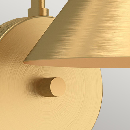 Kinkiet Remyck - 1 źródło światła - Szczotkowane złoto (ALM-REMYCK-1WB-GD) - Elstead Lighting