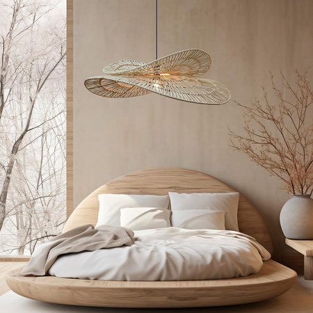 Rattanowa lampa wisząca Raya naturalna 1xE27 (LP-2704/1P NT) - Light Prestige