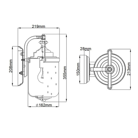 Kinkiet zewnętrzny Willoughby (HK-WILLOUGHBY-S-OZ) - Elstead Lighting